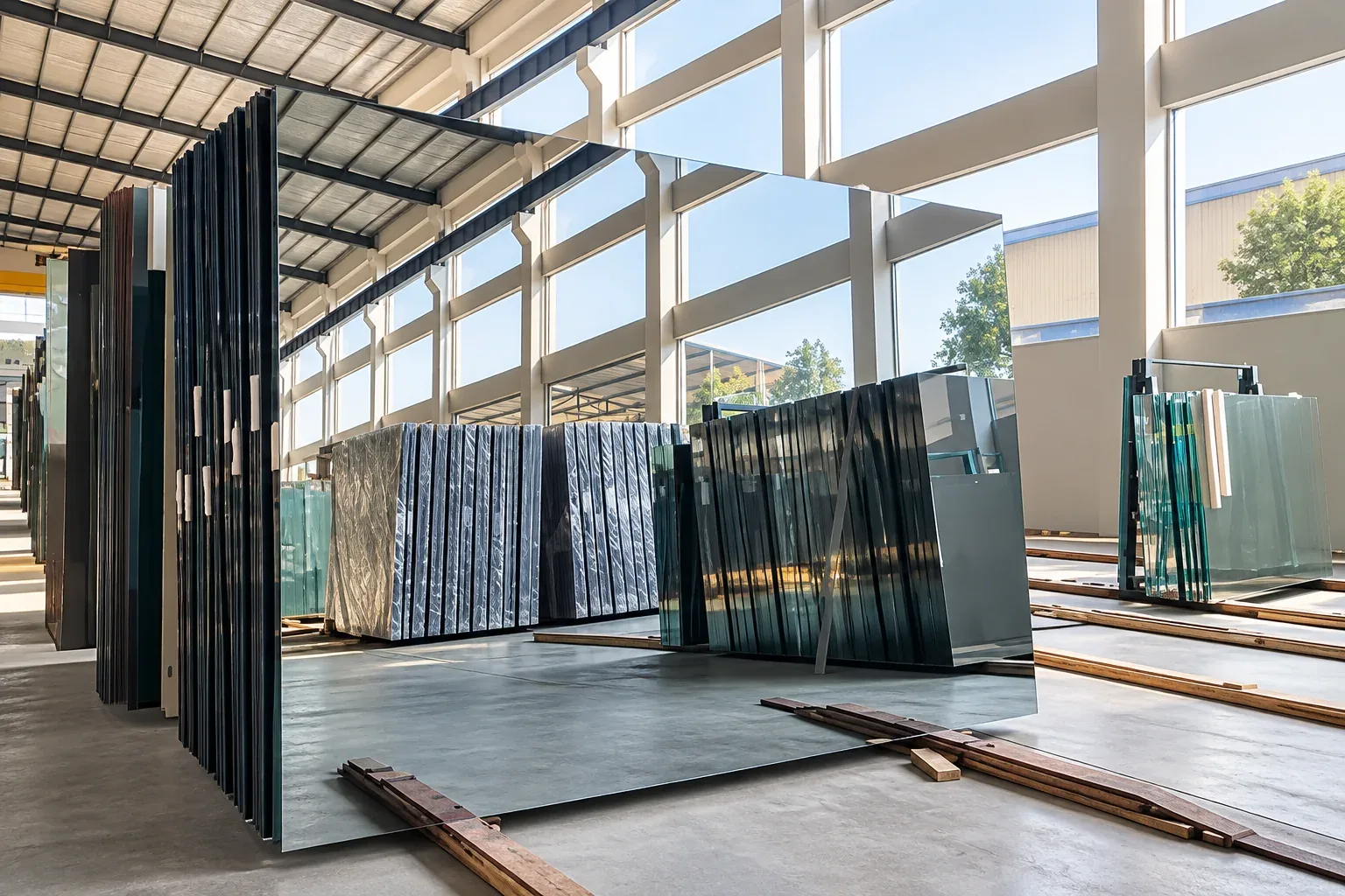 Mirror Glass Processing: Cutting, Edgework, Drilling, and Quality Acceptance - authentic product photo